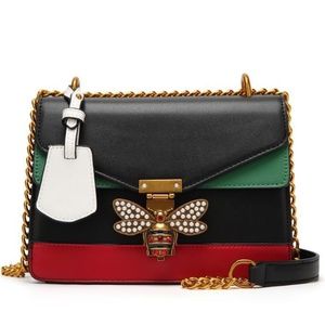 Color splicing Little bee Designer Handbag